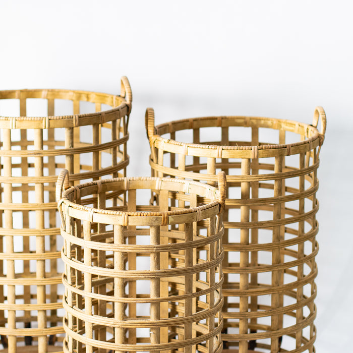 Set of Three Two Handled Baskets