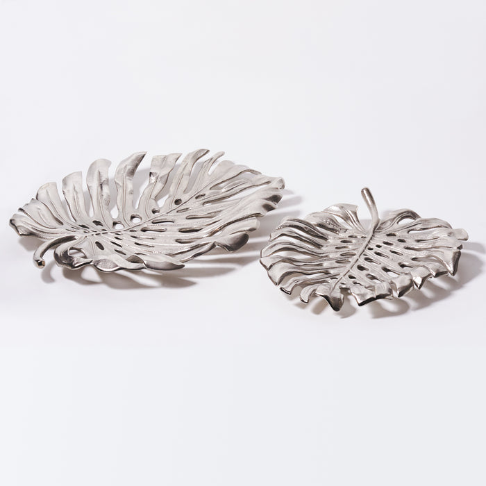 Large Leaf Dish - Raw Nickel