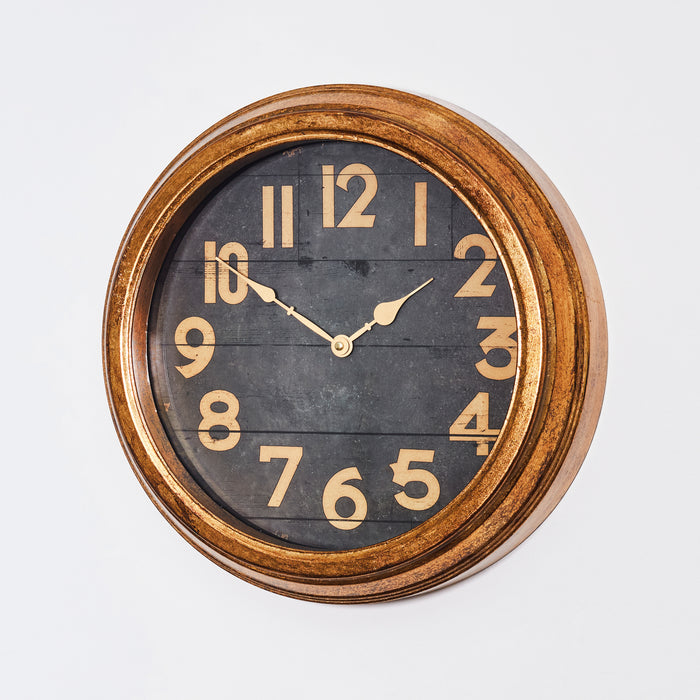 Gold Cased Clock with Gold Details