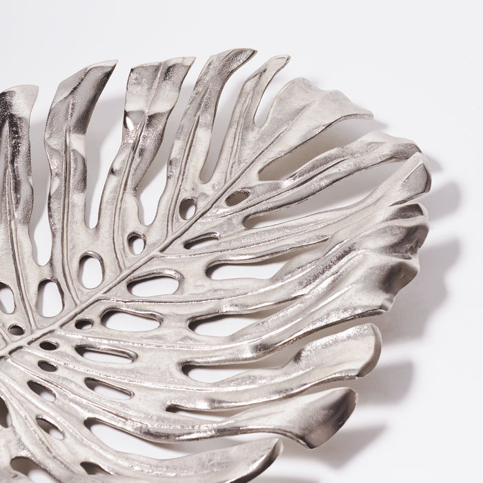 Large Leaf Dish - Raw Nickel