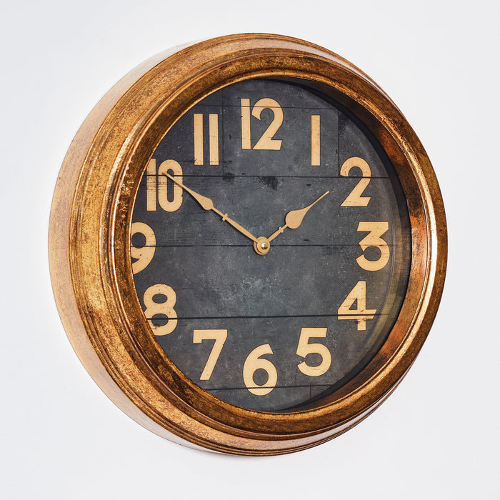 Gold Cased Clock with Gold Details