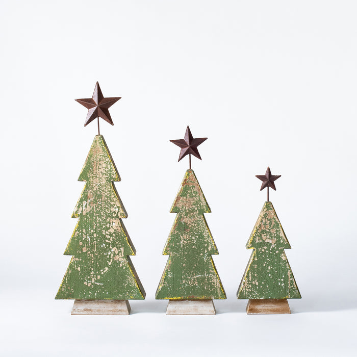 Set of Three Xmas Trees - Green