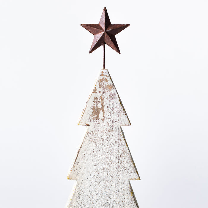 Set of Three Xmas Trees - White