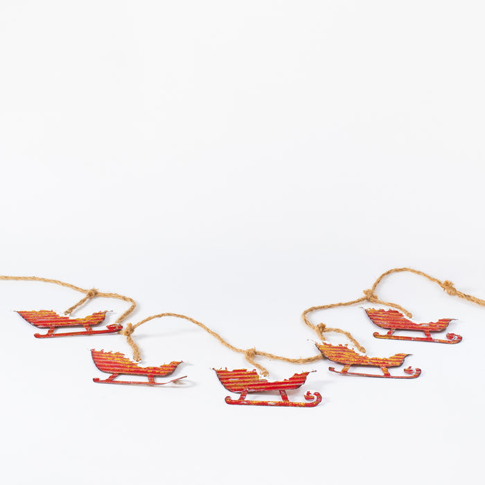 Metal Sleigh Garland