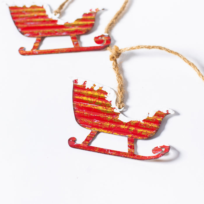 Metal Sleigh Garland