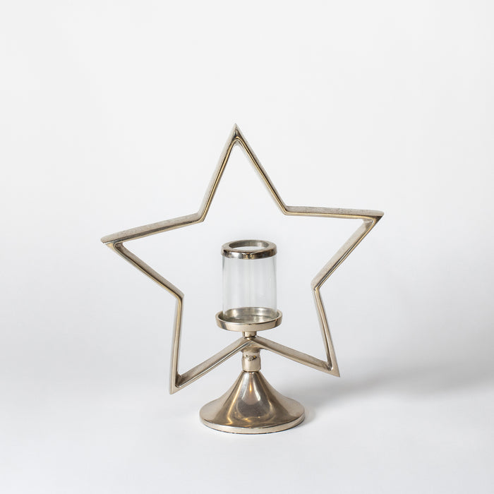 Small Star Candleholder - Nickel