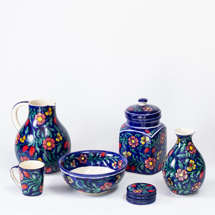 Large Jug  - Floral Cobalt