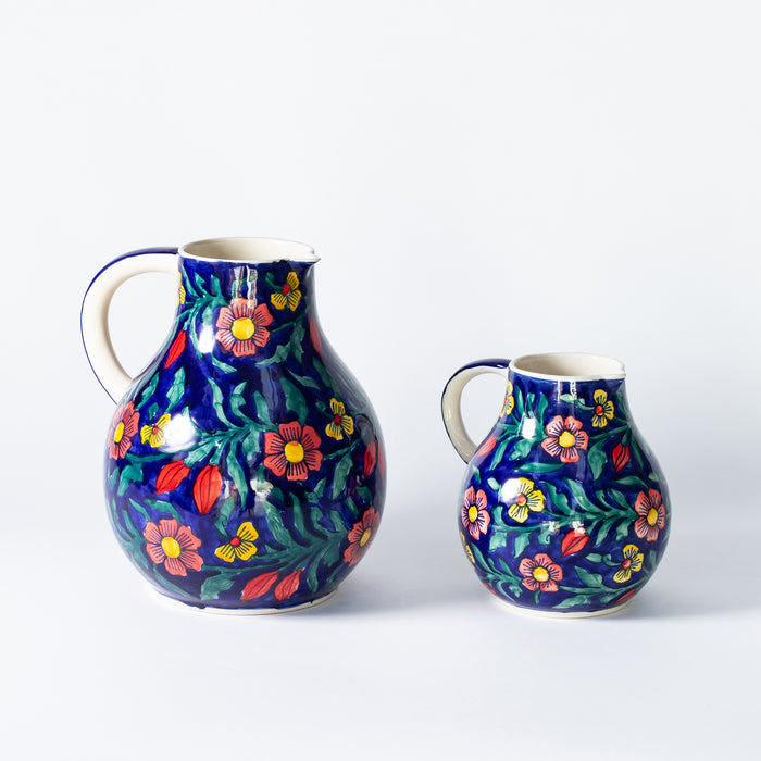 Large Jug  - Floral Cobalt