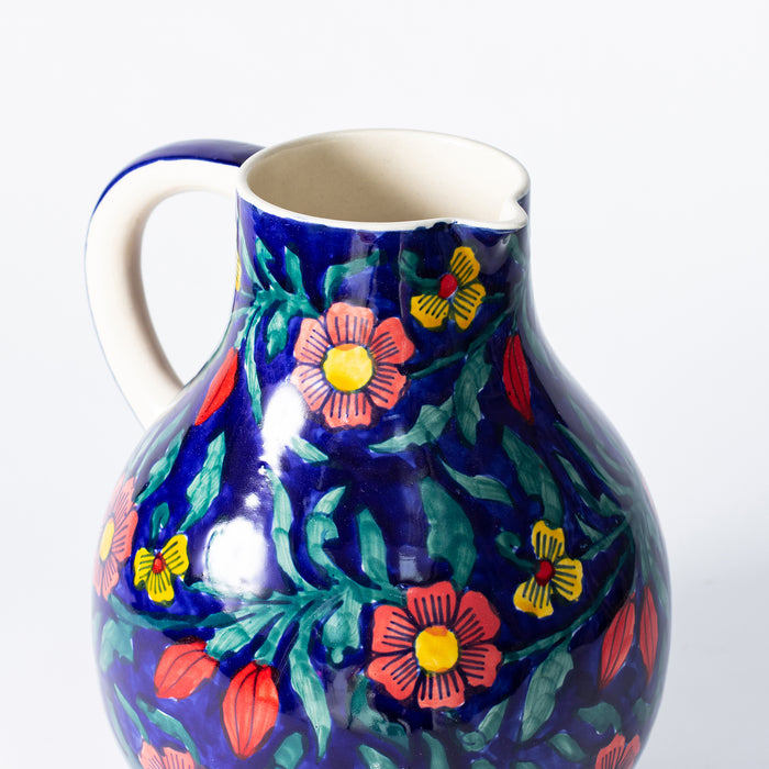 Large Jug  - Floral Cobalt