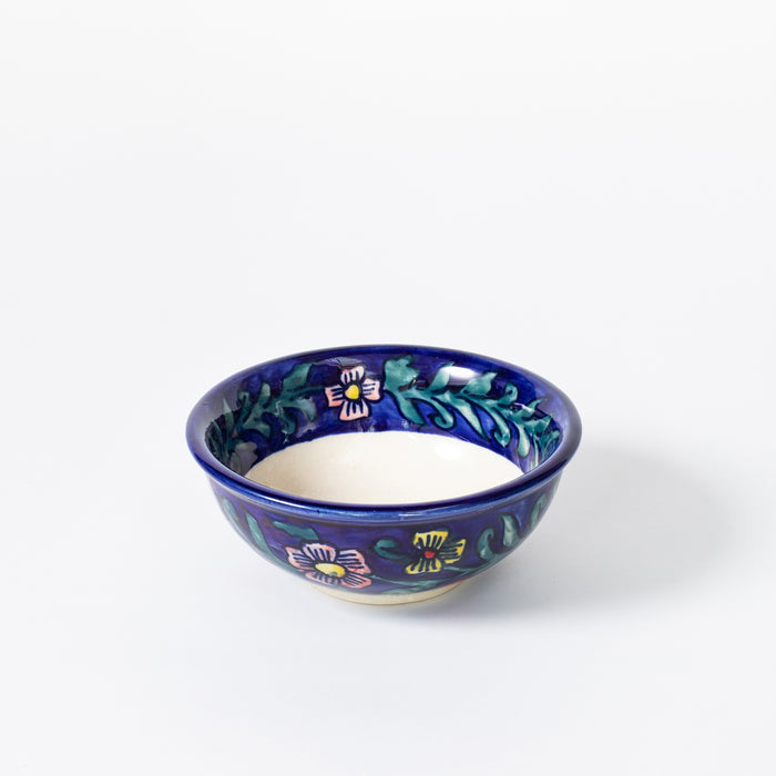 Small Round Bowl  - Floral Cobalt