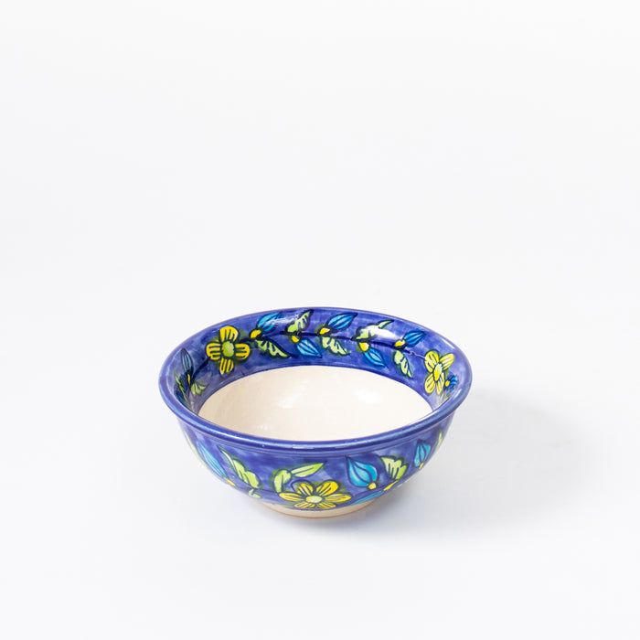 Small Round Bowl  - Floral Blue