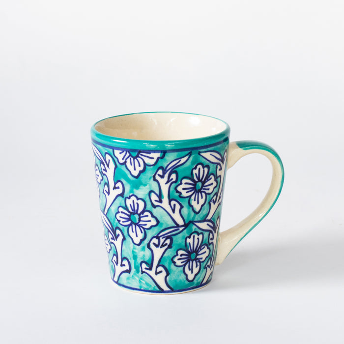 Mug  - Floral Teal