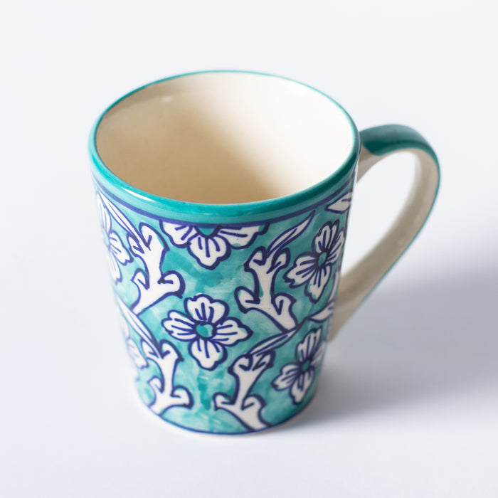 Mug  - Floral Teal