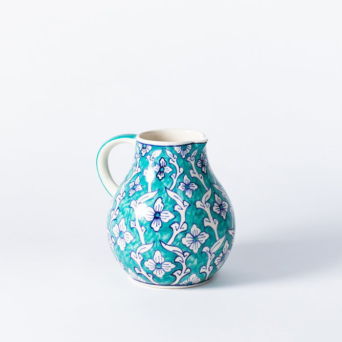 Small Jug  - Floral Teal