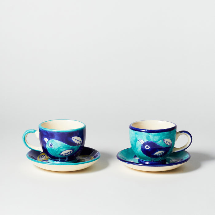 Cappuccino cup/saucer - set of two