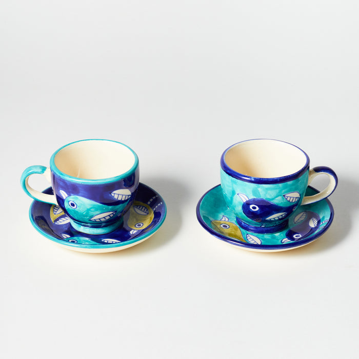 Cappuccino cup/saucer - set of two