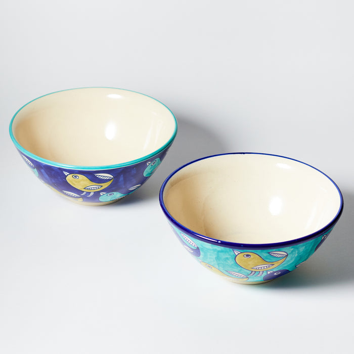 Pair of Assorted Large Bowls