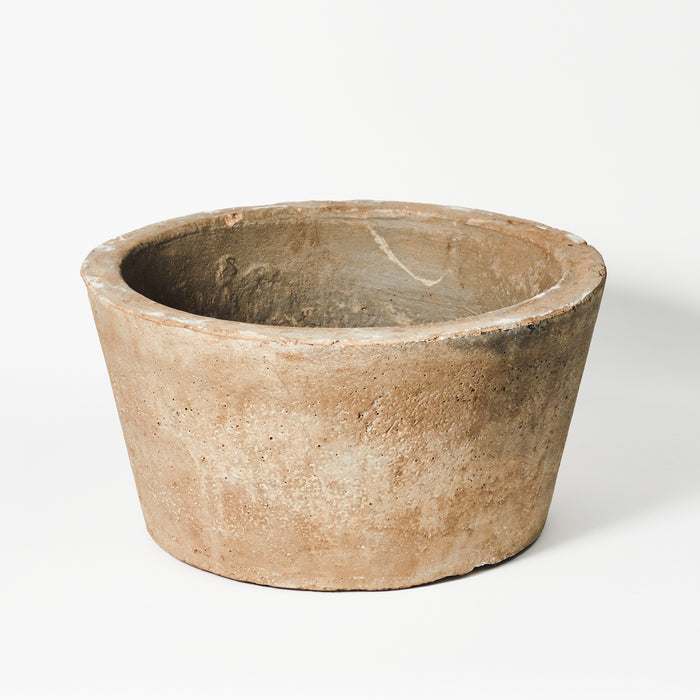 Tall Round Cement Bowl