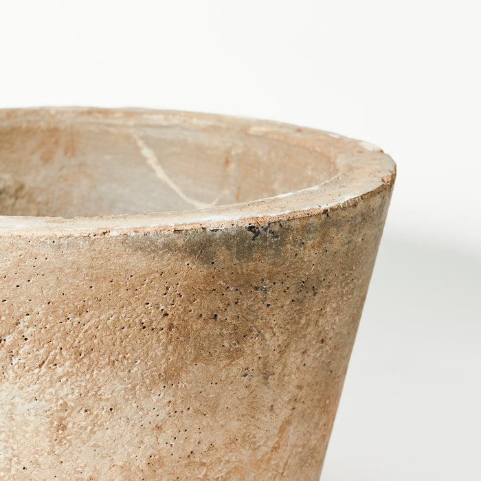 Tall Round Cement Bowl
