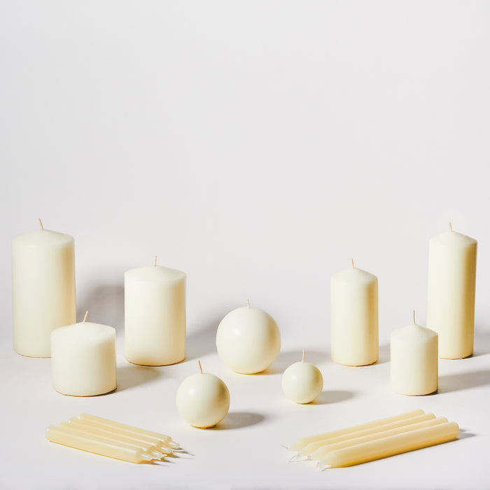 Large Wide Pillar Candle - Ivory