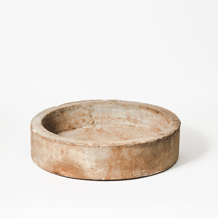 Shallow Round Cement Bowl