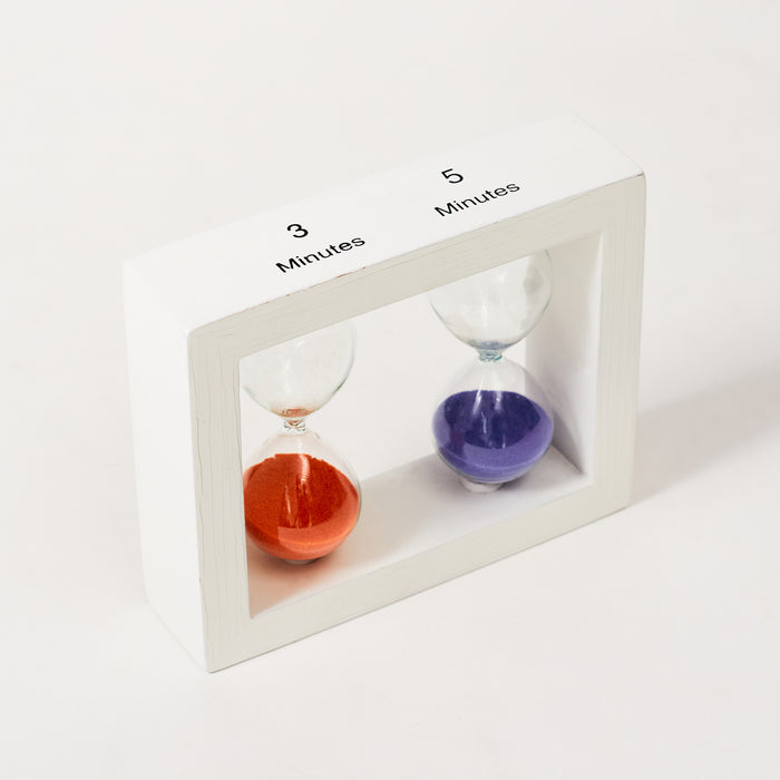 White Double Timer-Orange / Violet