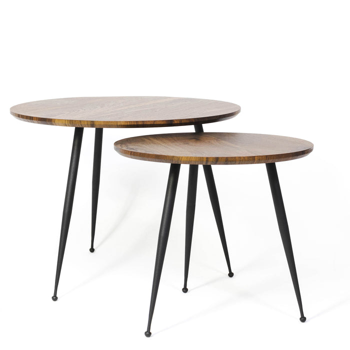 Set of Two Round Coffee Tables