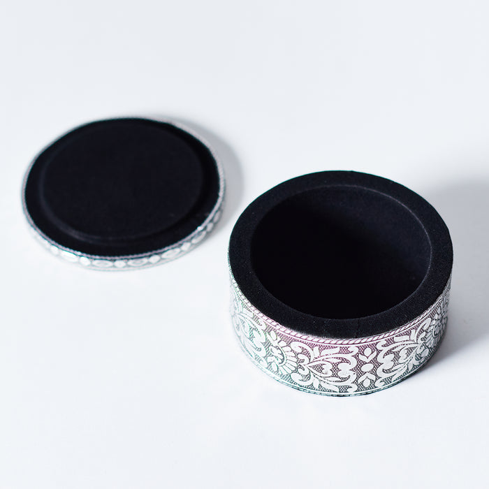 Round Jewellery Box - Silver