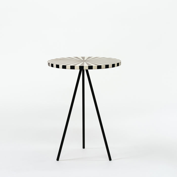 Round Side Table - Stripes