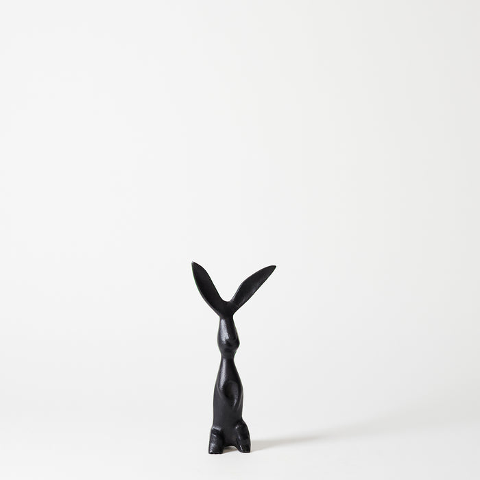 Small Standing Rabbit - Matt Black