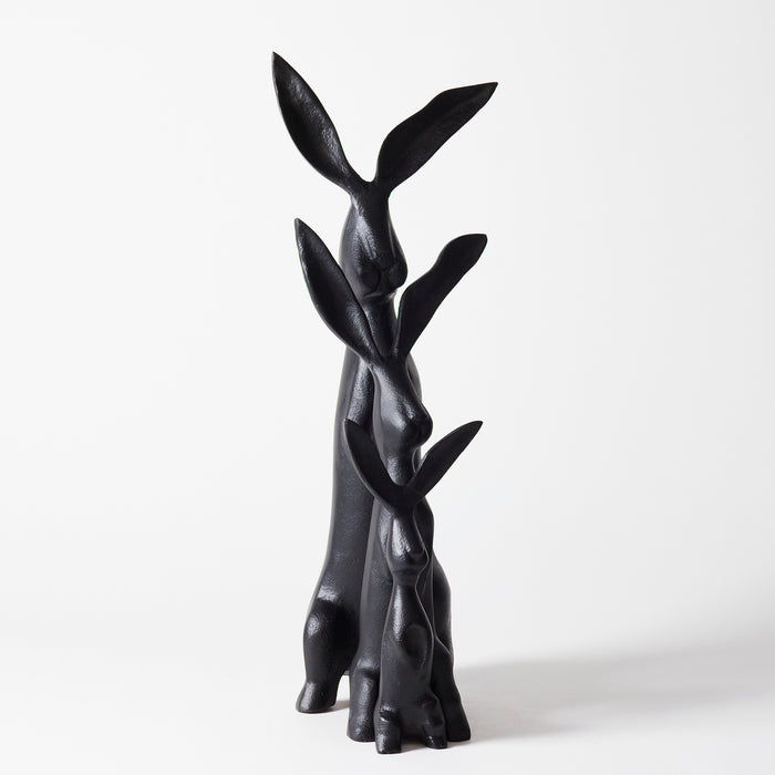 Small Standing Rabbit - Matt Black