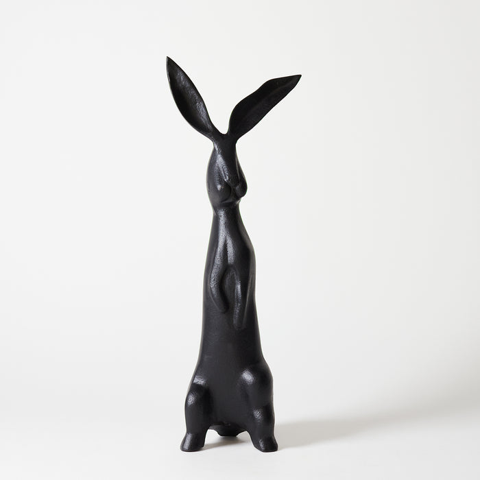 Large Standing Rabbit - Matt Black