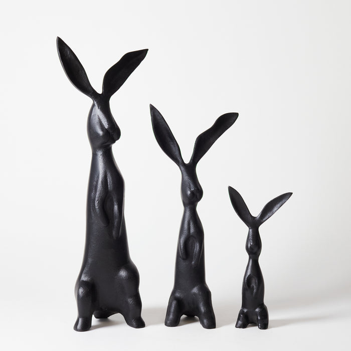 Large Standing Rabbit - Matt Black