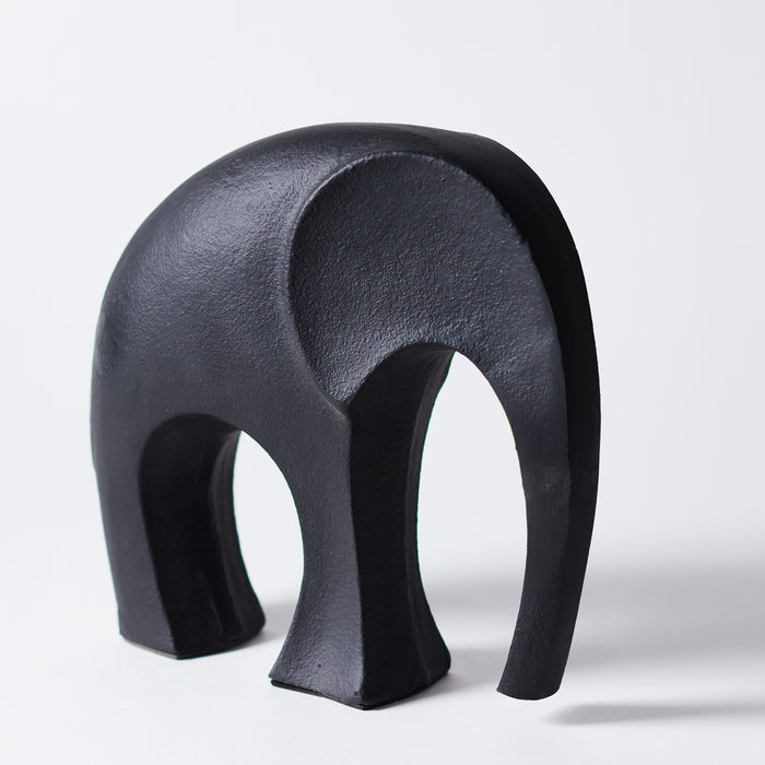 Small Standing Elephant-Matt Black