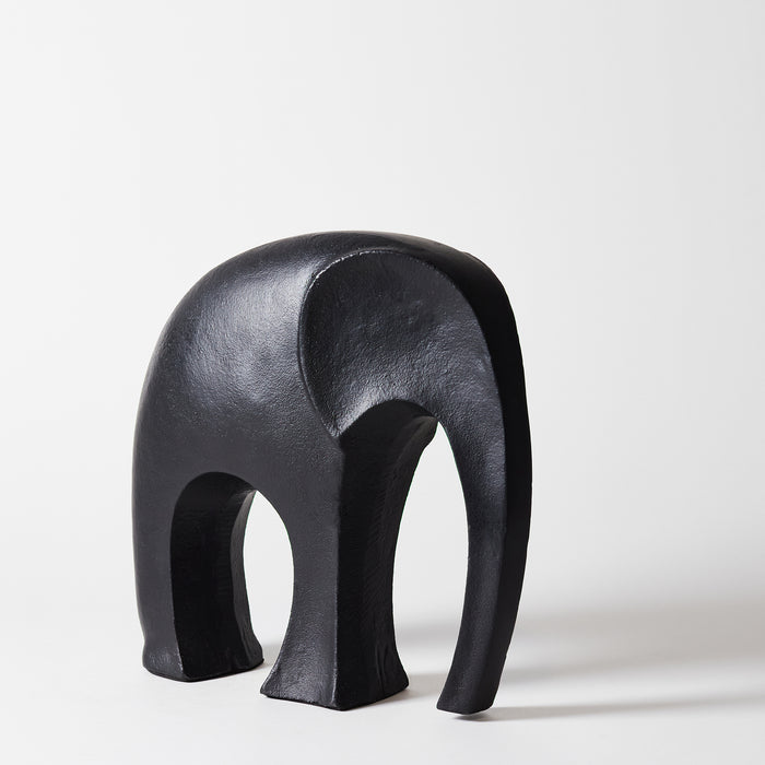 Large Standing Elephant-Matt Black