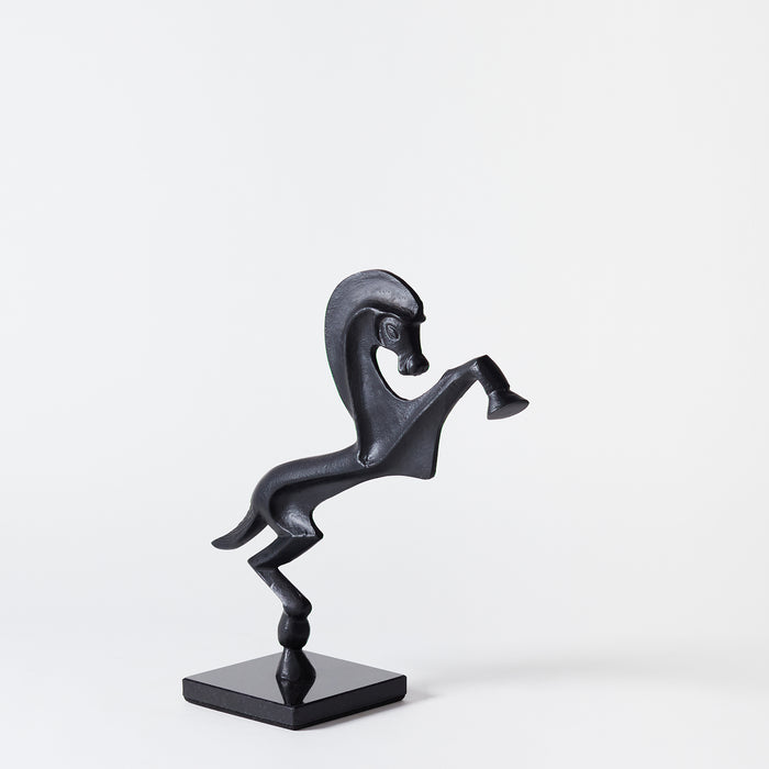 Sm.Prancing Horse/Plinth-Mt.Black