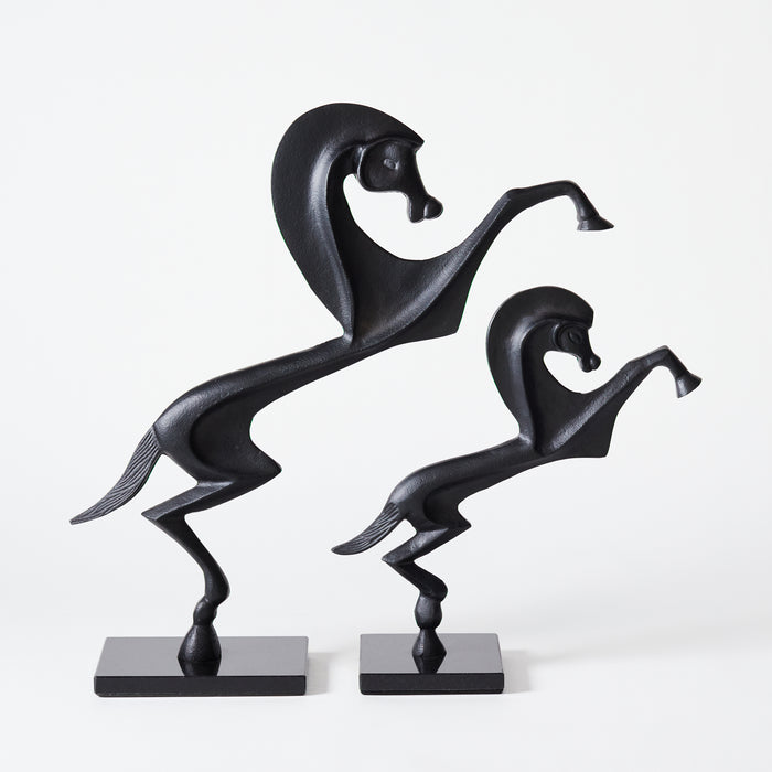 Sm.Prancing Horse/Plinth-Mt.Black