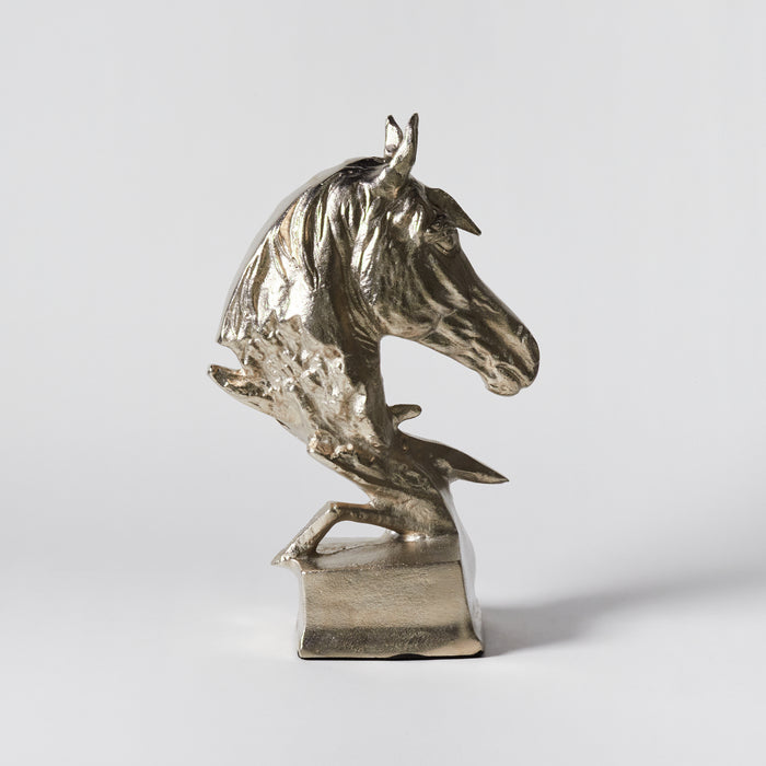 Horses Head on Plinth - Matt Nickel