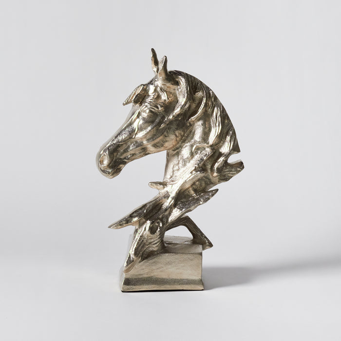 Horses Head on Plinth - Matt Nickel