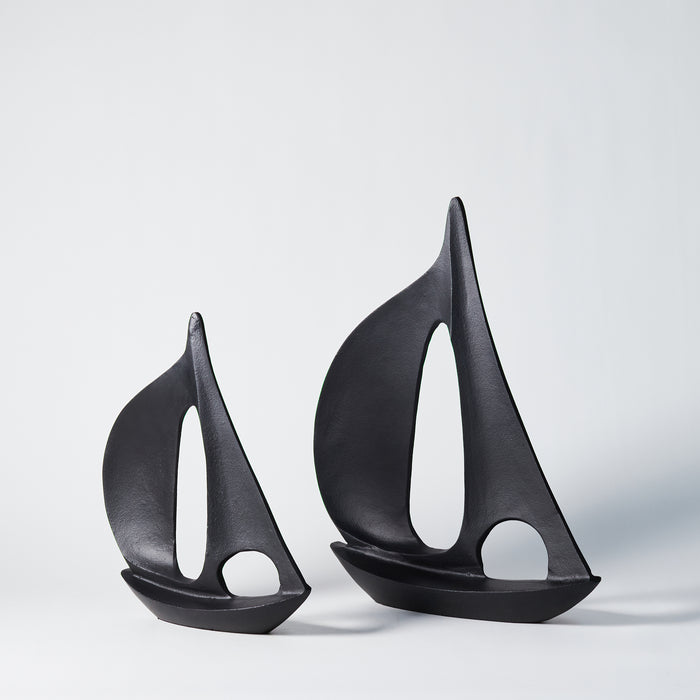 Large Sailing  Boat - Matt Black