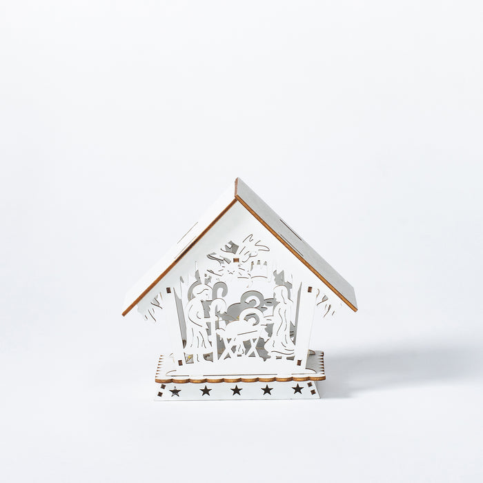 Small Stable with Manger Scene