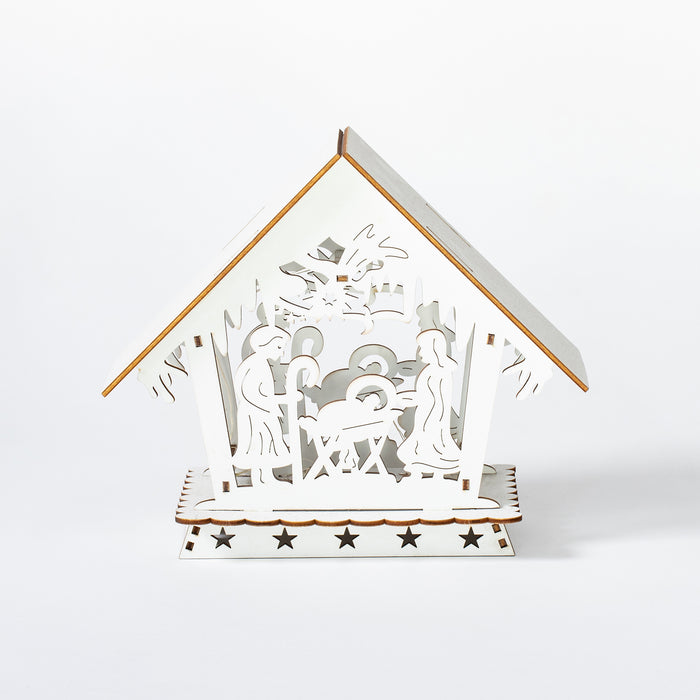 Large Stable with Manger Scene