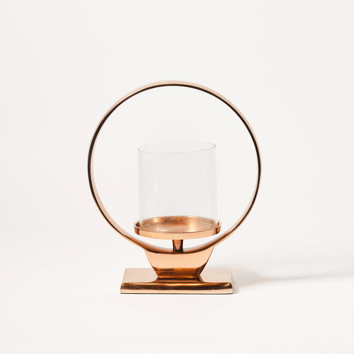 Small Round Lantern - Copper