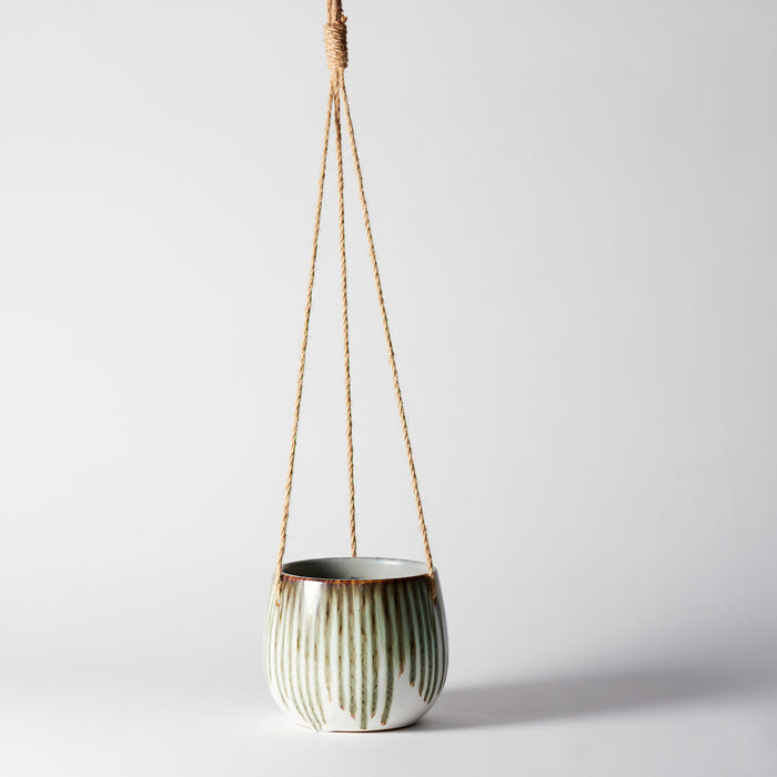 Hanging Planter - Green Drops