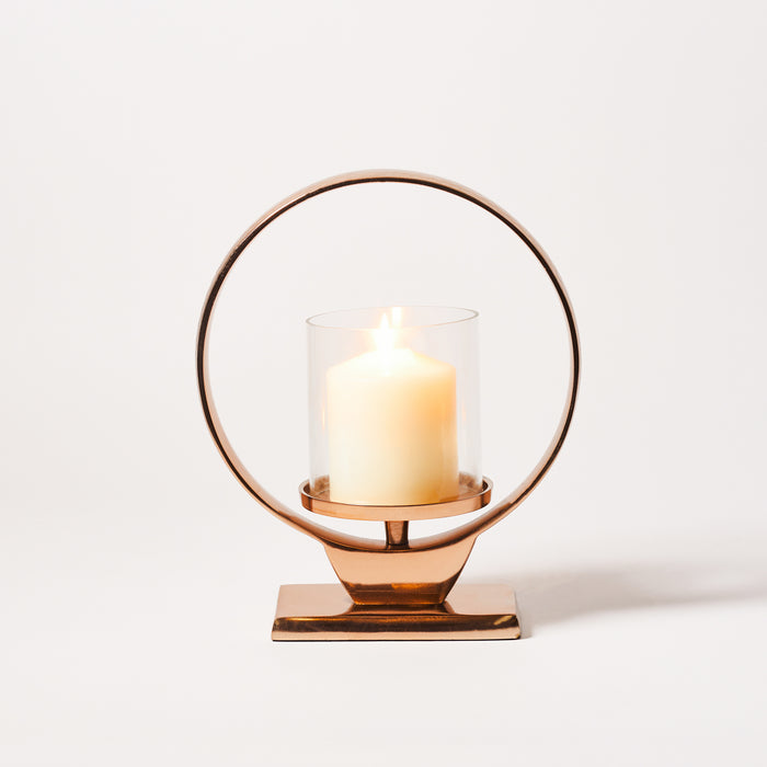 Small Round Lantern - Copper