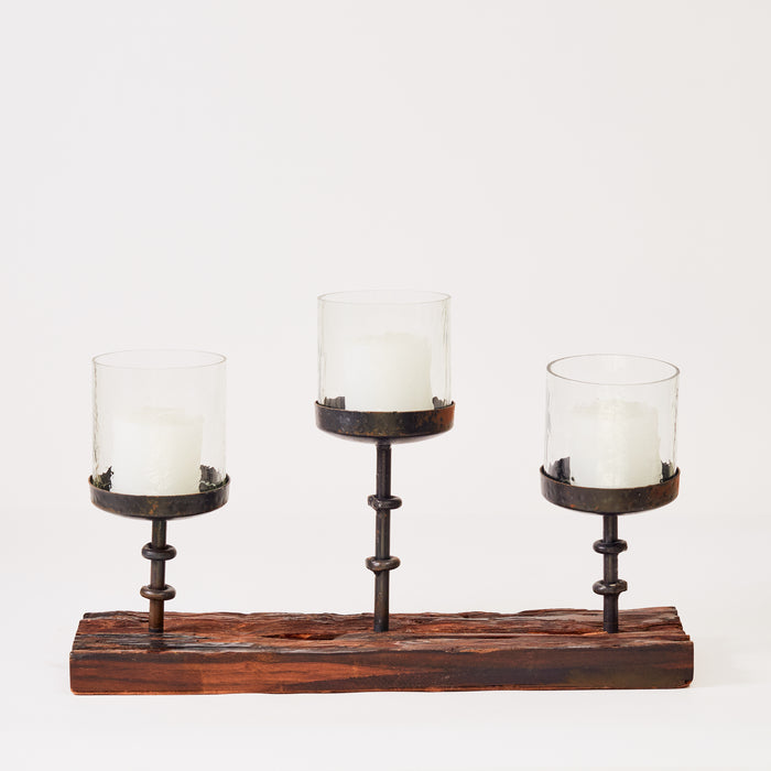 Long 3 Part Table Candleholder