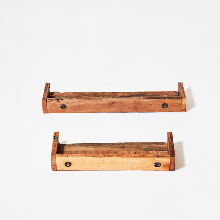 Set of Two Wooden Shelves