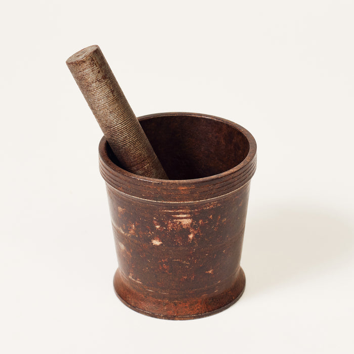 Iron Mortar and Pestle