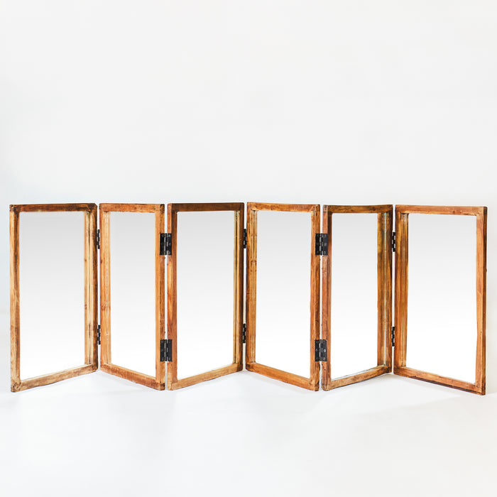 Wooden Six Door Mirror