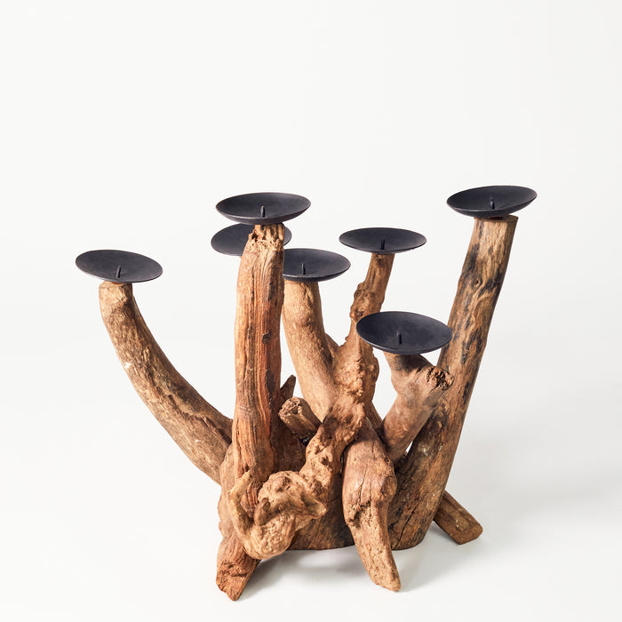 Driftwood Seven Candleholders